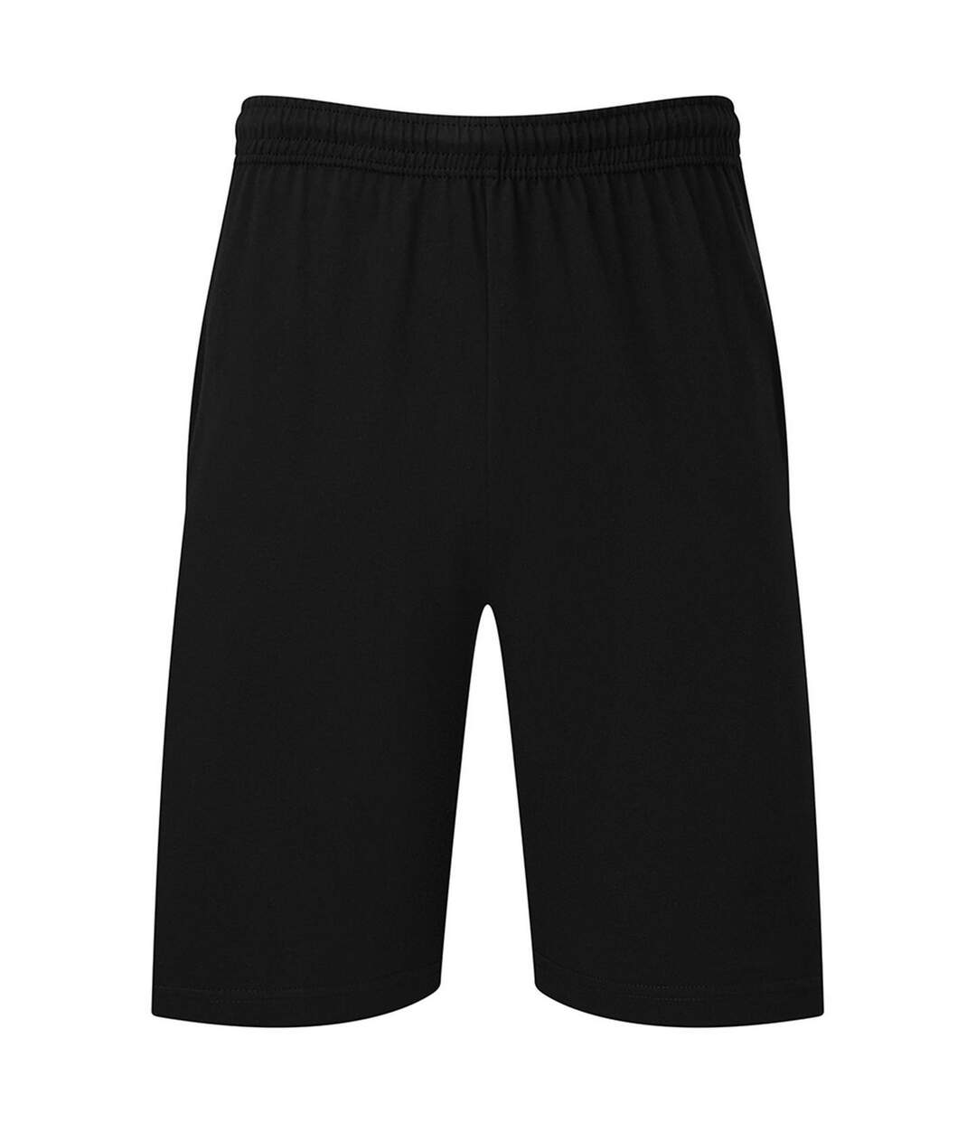 Mens Iconic 195 Jersey Shorts Black Fruit Of The Loom-2
