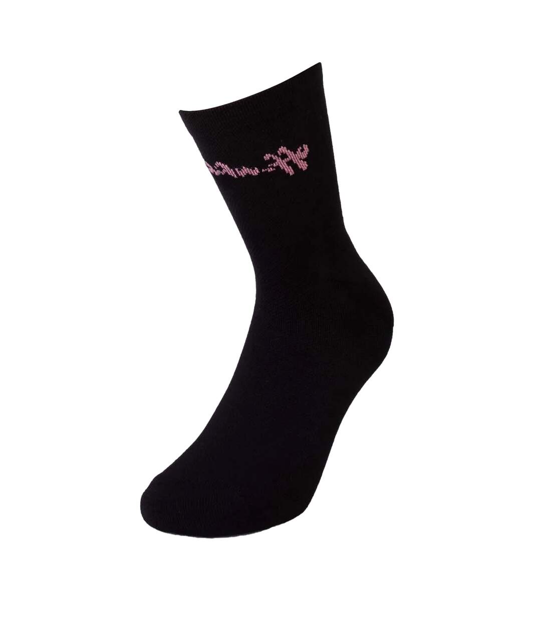 Womens/ladies Script Logo Socks Black Pink Off White-2