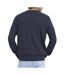 Pull col rond bleu chiné homme only & sons 22040272-2