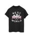 Disney Womens/Ladies 101 Dalmatians Best Mum In The World Cotton Boyfriend T-Shirt (Noir) - UTBI26067-1