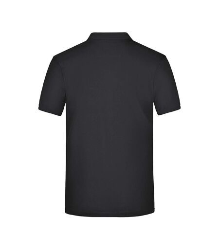 Polo Motif/style Uni Homme Noir Blanc James And Nicholson