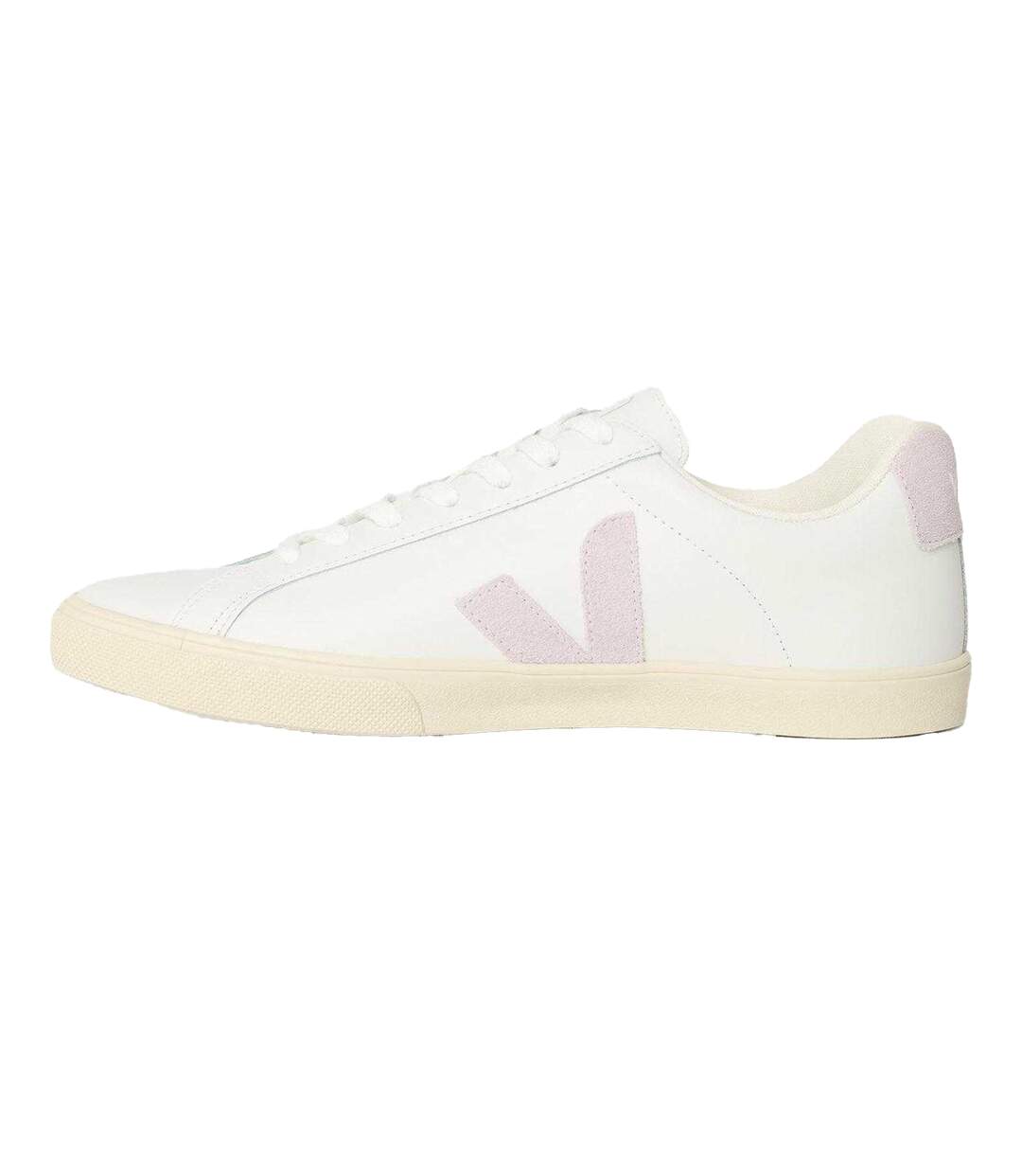 Womens/ladies Esplar Leather Court Trainers White Veja-3