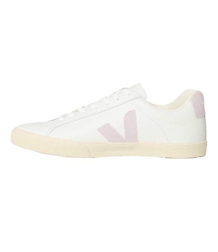 Womens/ladies Esplar Leather Court Trainers White Veja