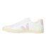 Womens/ladies Esplar Leather Court Trainers White Veja-3