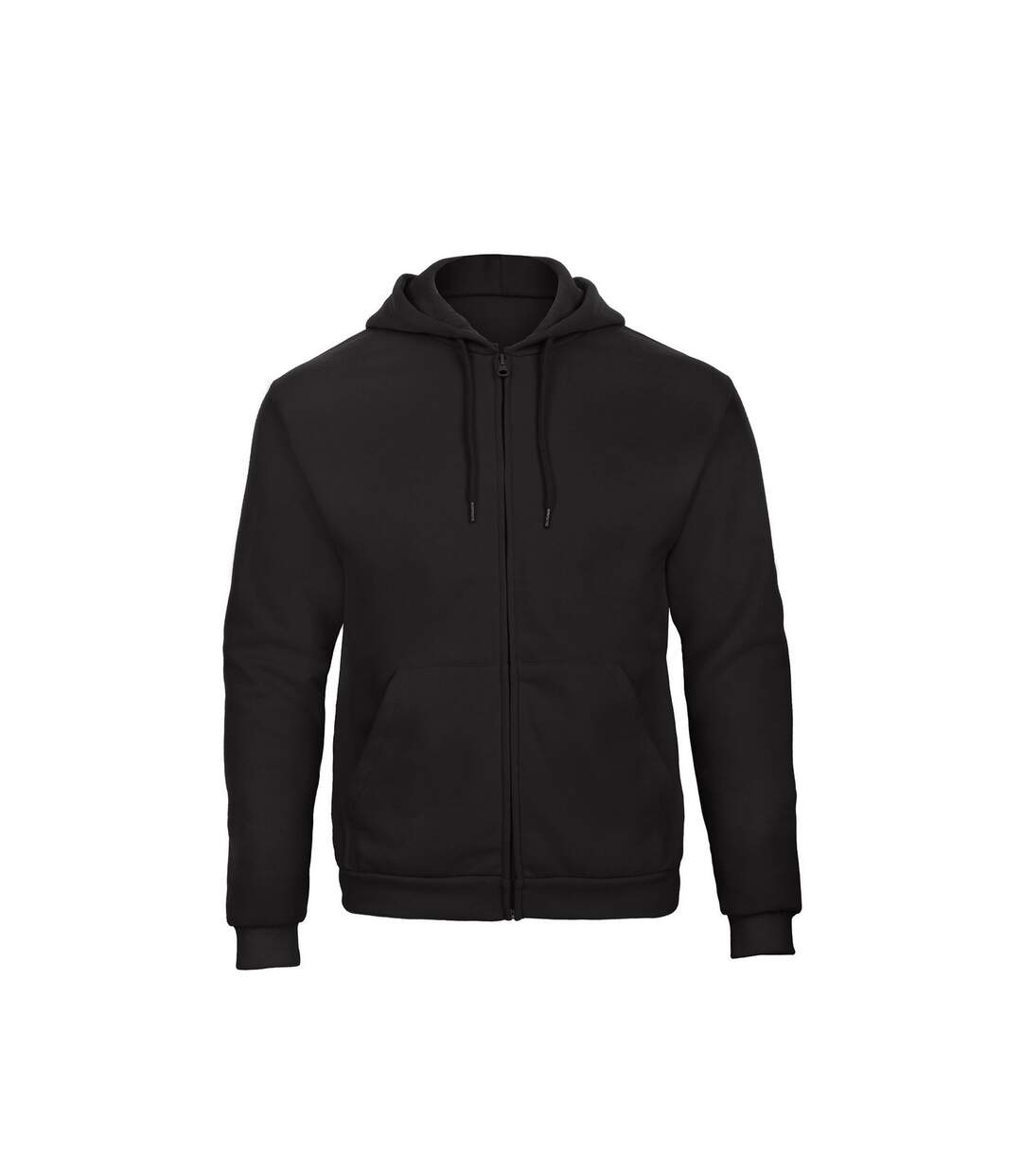 Sweat à capuche et fermeture zippée adulte unisexe noir B&C-1