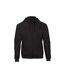 B&C Adults Unisex ID.205 50/50 Full Zip Hooded Sweatshirt (Black) - UTBC3649