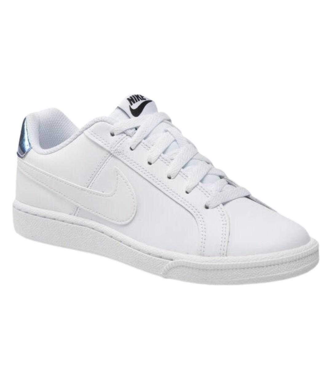 Womens/ladies Court Royale Leather Trainers White Silver Nike-1