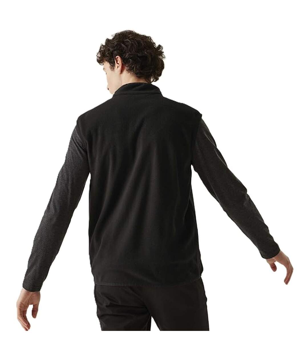 Mens Frankie Fleece Gilet Black Regatta-4