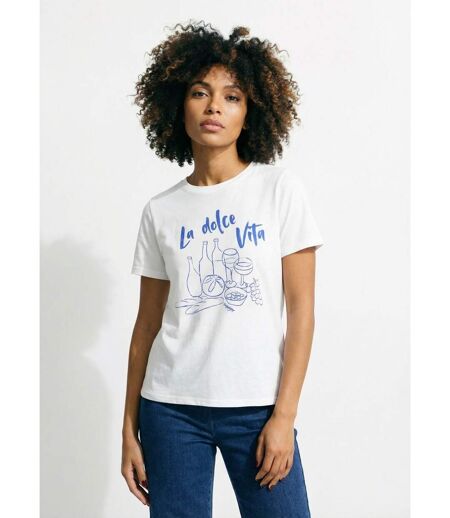 T-shirt coton inscription Dolce Vita