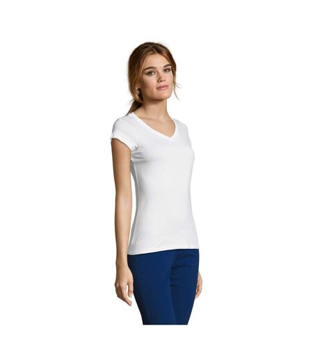 T-shirt Moon Femme Blanc SOLS