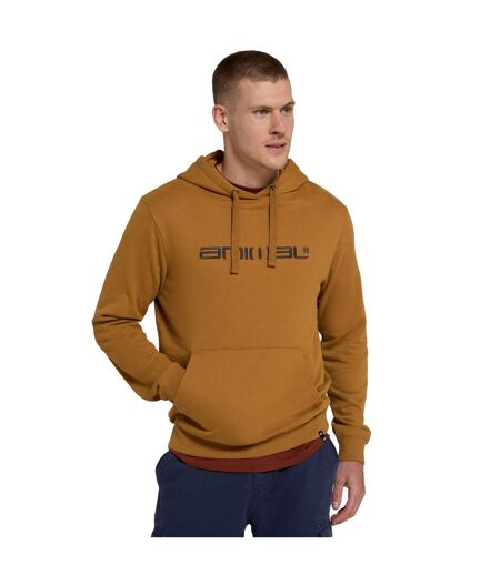 Mens Driver Logo Organic Hoodie Mustard Animal