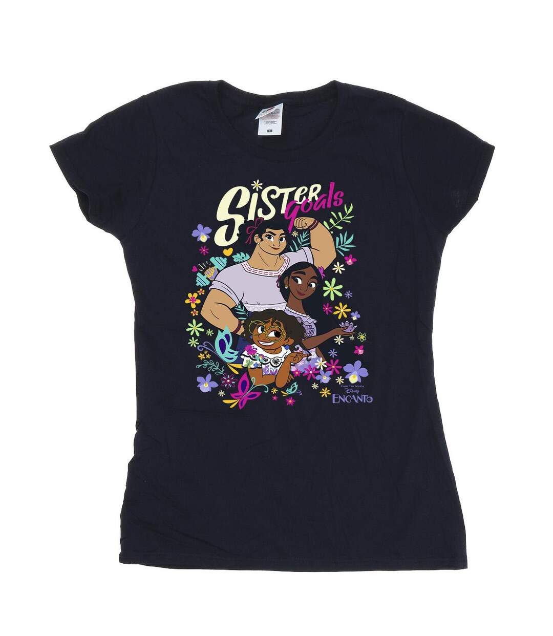 Disney - T-shirt ENCANTO SISTER GOALS - Femme (Bleu marine) - UTBI19492-1