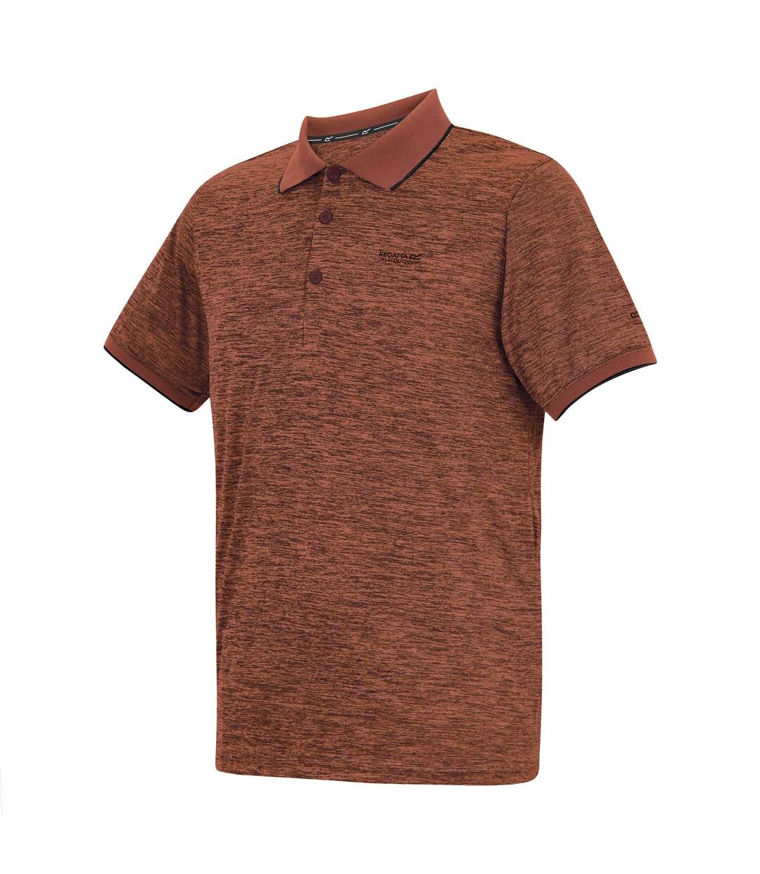 Polo Chiné Manches Courtes Remex Homme Brique Regatta-4
