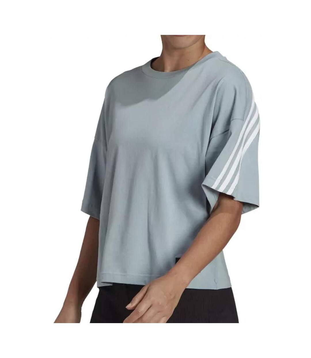 T-shirt Bleu Femme Adidas HE0310 - M-1