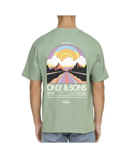 T-Shirt vert homme only & sons kazbah