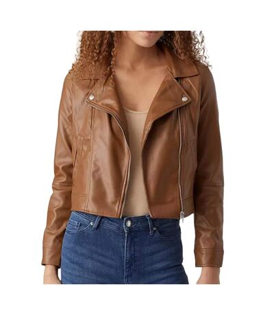 Veste Simili Cuir Marron Femme Vero Moda Bella Annabel - XS