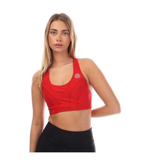Womens/ladies Series-3 Sports Bra Red Skins