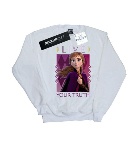 Disney - Sweat FROZEN ANNA LIVE YOUR TRUTH - Femme (Blanc) - UTBI18900