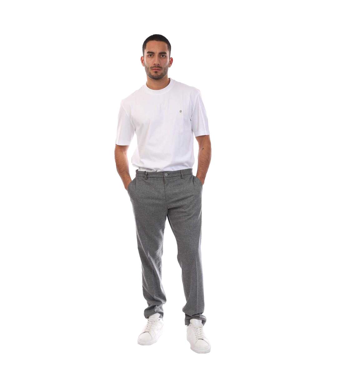 Mens P-genius Trousers Silver Boss-1