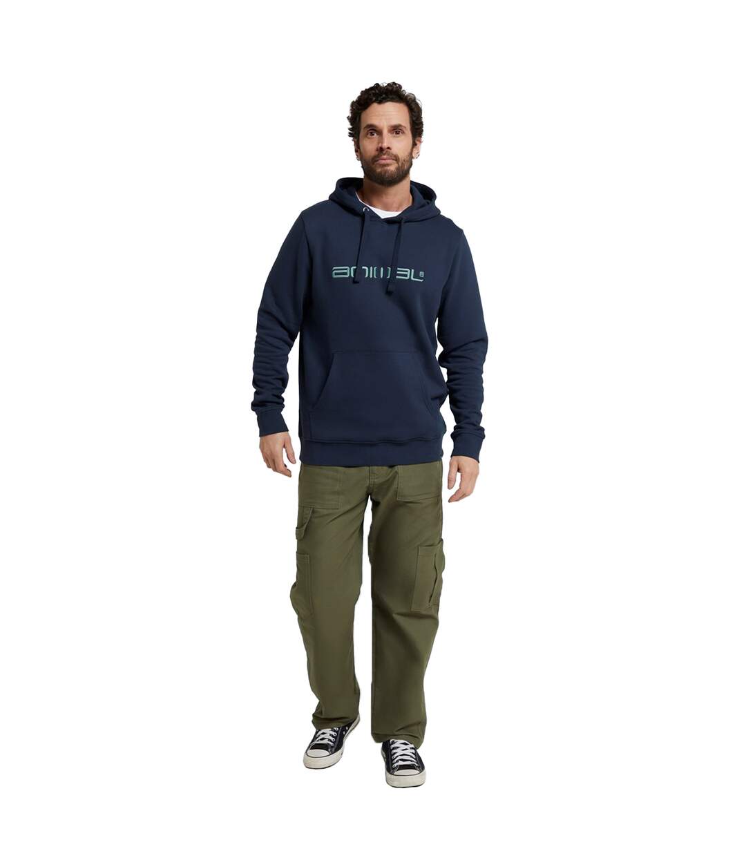 Sweat à capuche driver homme bleu marine Animal