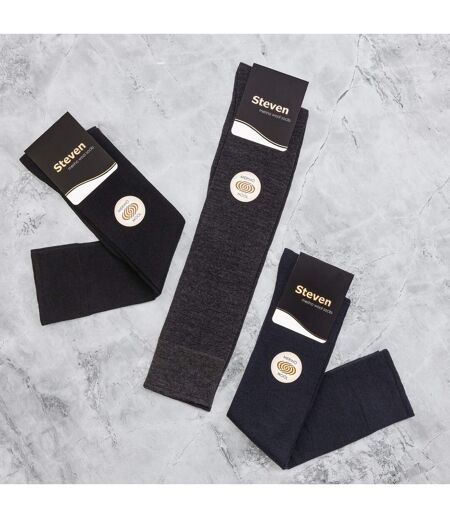 3 Pairs Mens Knee High Soft Breathable Merino Wool Socks