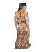 Womens/ladies Zebra Print Polyester Batwing Sleeve Midi Dress Rust AX Paris-3
