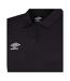 Womens/ladies Club Essential Polo Shirt Black White Umbro-3