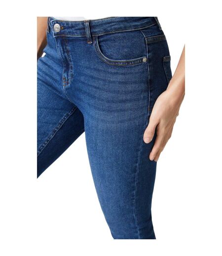 Womens/ladies Stretch Petite Slim Jeans Mid Wash Dorothy Perkins