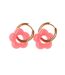 Boucles oreilles fushia femme clio blue fleurs 20mm - taille unique-1