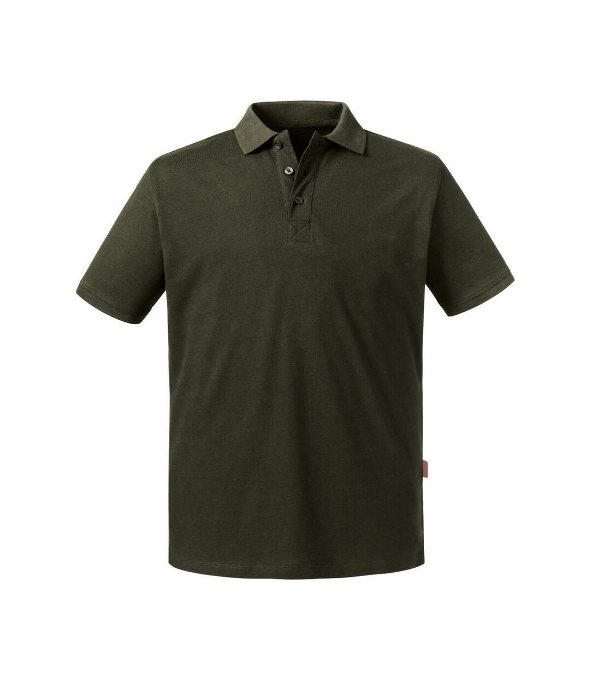 Russell Mens Pure Organic Polo (Dark Olive)