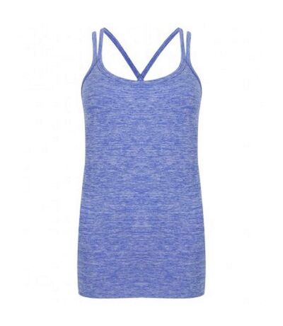 Tombo Womens/Ladies Seamless Strappy Tank Top (Blue Marl)