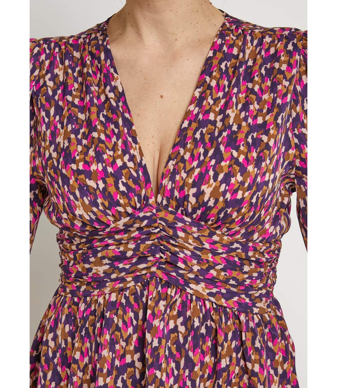 Robe courtes en voile imprimé arty-3
