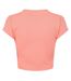 Womens/ladies Mono Ribbed Crop T-shirt Powder Calvin Klein-2