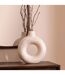 Vase Design en Dolomite Circle 30cm Blanc & Noir-3