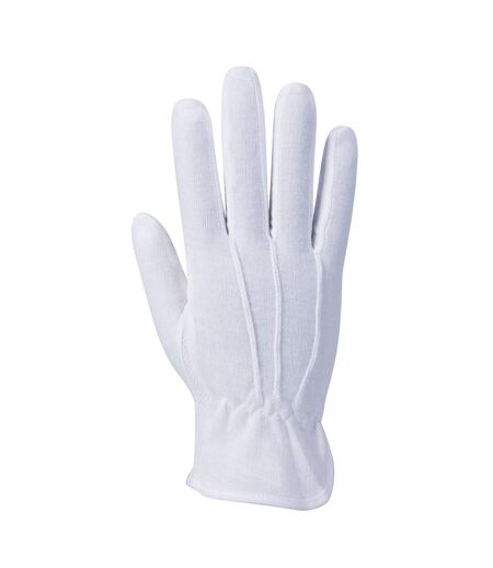 Unisex adult micro-dot grip gloves m white Portwest