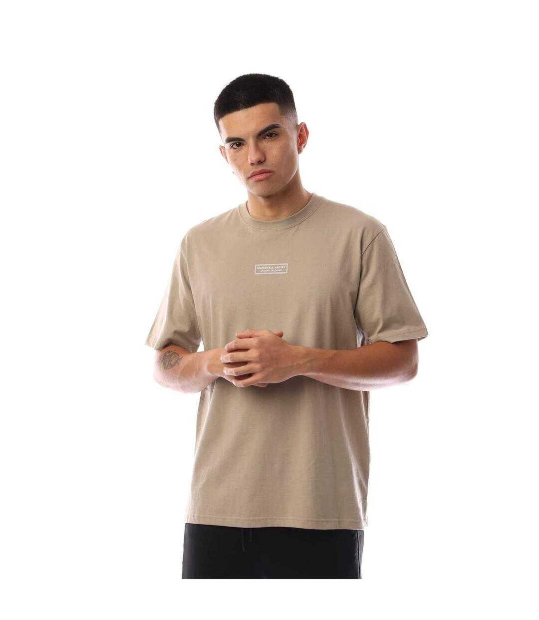 T-shirt Motif/style Logo Homme Beige Gris Marshall Artist-2