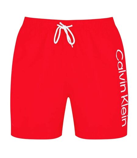 Short De Bain Motif/style Logo Homme Rouge Calvin Klein