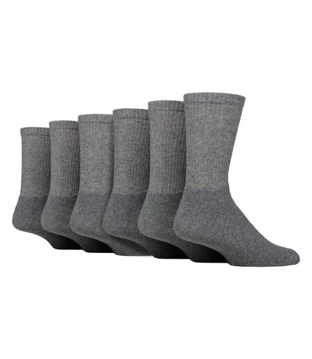 6 Pack Mens Plain Crew Sport Socks - Soft Cotton Everyday Athletic Socks
