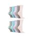 Wildfeet - 10 Paires Femme Chaussettes Bambou Mi-mollet Jacquard Imprimé-1