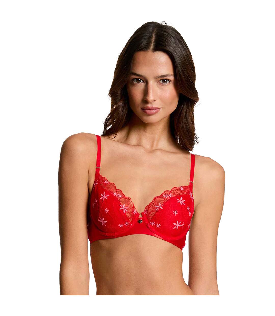 Soutien-gorge coques moulées rouge Amandine-2