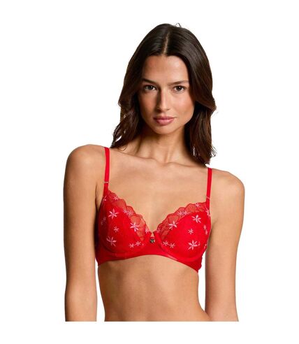 Soutien-gorge coques moulées rouge Amandine