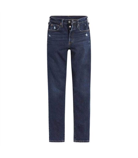 Womens/ladies Cotton Denim Skinny Jeans Dark Blue Levis