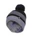 Heat Holders - Bonnet d'hiver à rayures thermiques pour femme avec pompon-1