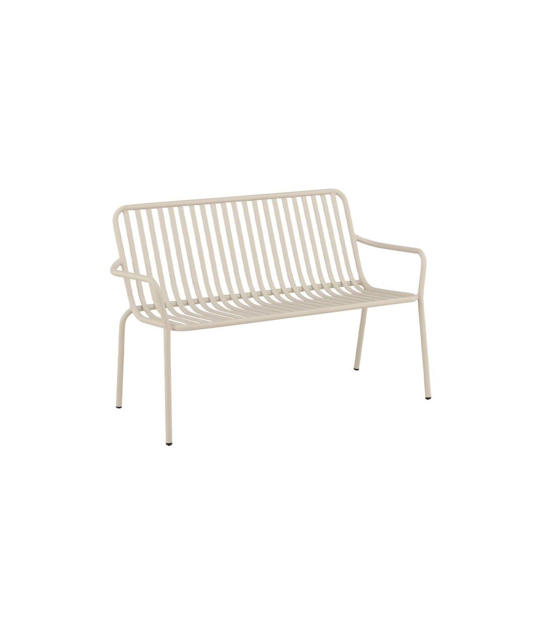 Banc de Jardin en Métal Peking 130cm Beige-1