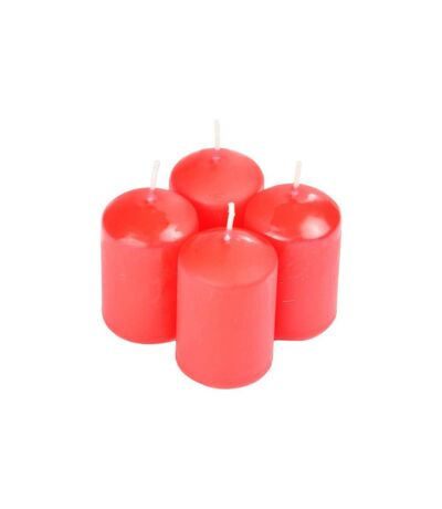 Lot de 4 Bougies Parfumées Piliers Essentiel 6cm Fraise