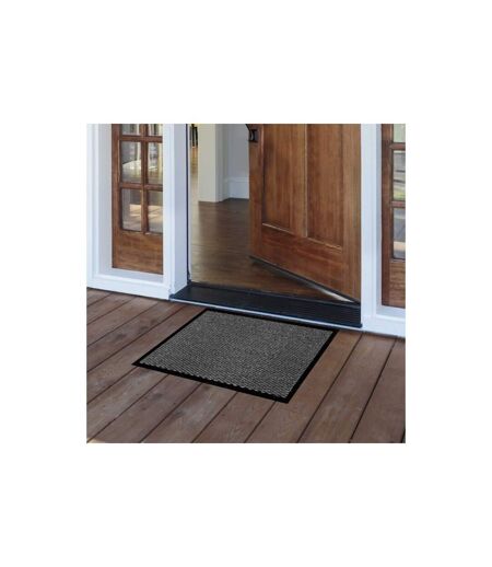 Tapis d'Entrée Anti-Poussière Julius 40x60cm Noir & Gris