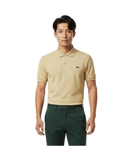 Polo Motif/style Logo Sur Poitrine Homme Beige Lacoste