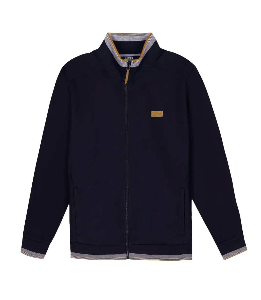 Sweat zippé mariné homme tbs leanngil-2