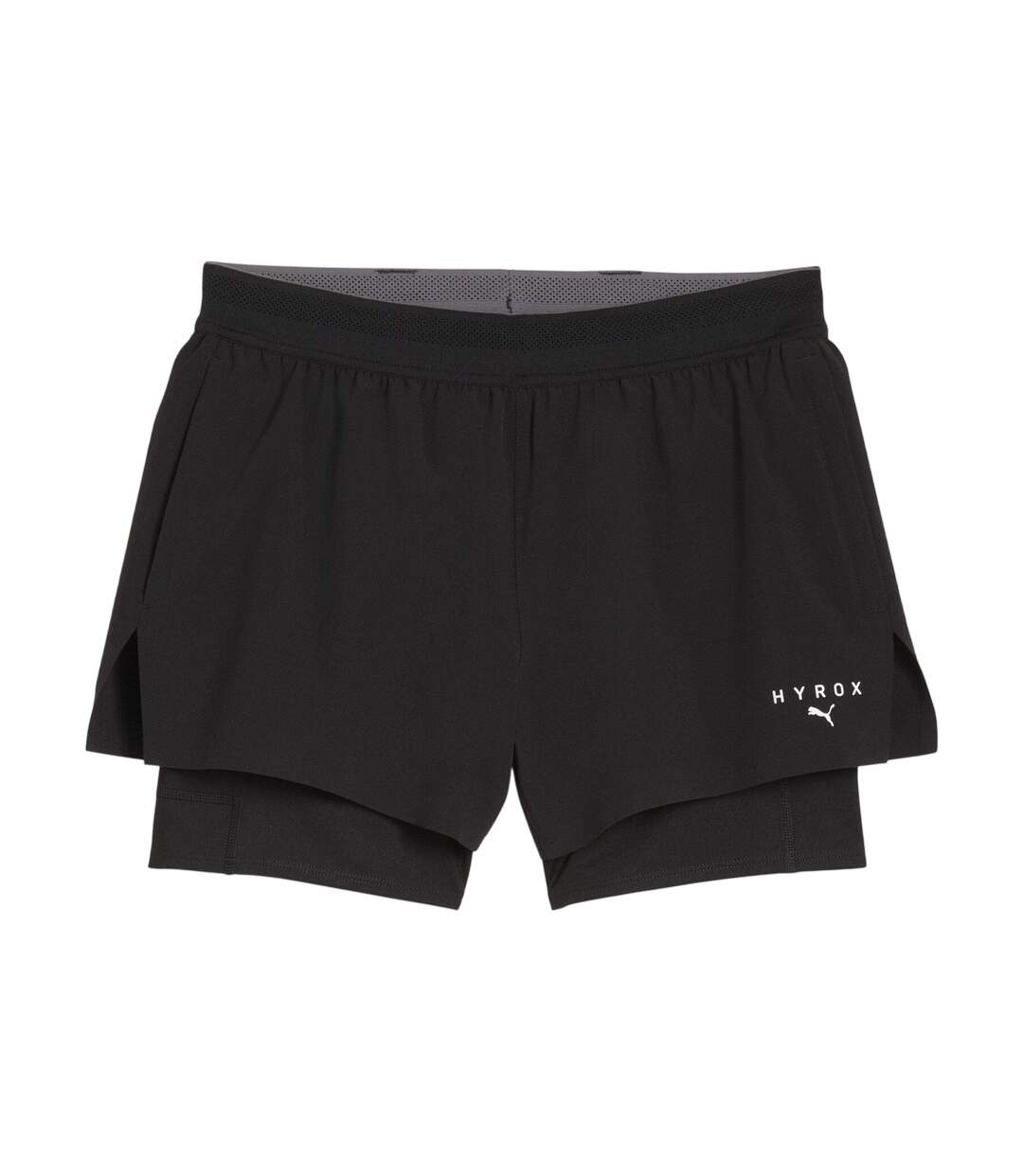 Mens Hyrox Performance 2 In 1 Running Shorts  Black Puma-2