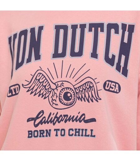 Sweat femme relax fit col rond avec print devant College Vondutch